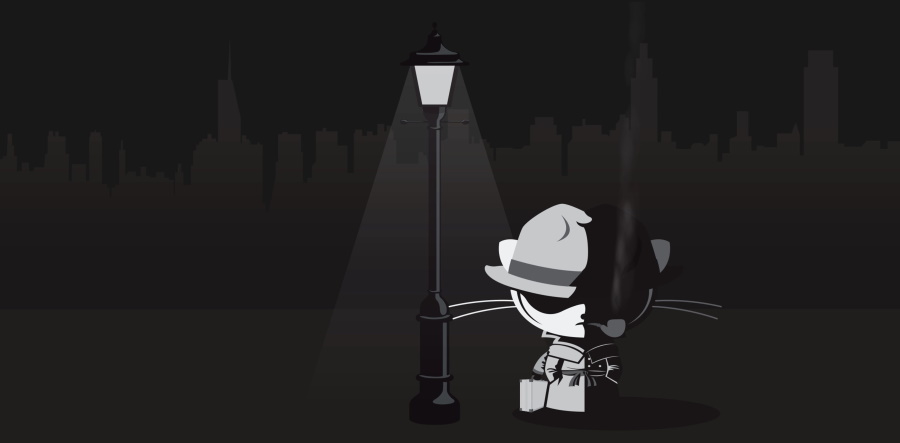 Image of the Octocat as a detective
