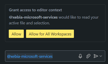 Screenshot asking for Allow access to the new Copilot extension