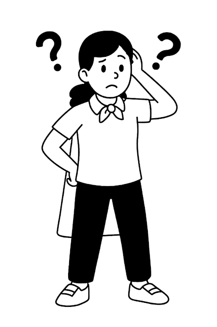 Picture of a confused engineer scratching their head surrounded with question marks